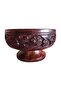 Antique Wooden Incense Burner with Lid – Flower Engraved - 5