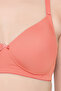 Padded Non-Wired Full Coverage Self-Striped Multiway T-shirt Bra in Peach - 7