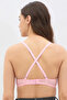 Padded Non-Wired Full Coverage Floral Print Multiway Bra in Powder Pink - 6