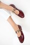 Burgundy Patent Leather Women's Ballerinas 20756 - 2