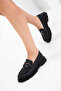 Black Women's Loafer Shoes 20814 - 3