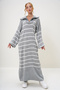 Women Grimelange Turtleneck Half Zipper Oversize Maxi Size Dress Alc-X12993 - 2