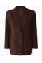 Wardrobe Essentials Brown Slim Cashmere Special Collection Comfortable Fit Blazer Jacket |   Twoaw26Bc00005 - 3