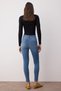 Black Bodycon High Waist Stretchy Skinny Jeans Twoss25Je00051 - 8