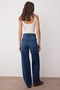 Koyu Mavi Yüksek Bel Wide Leg Geniş Paça %100 Pamuk Non-Stretch Jeans TWOSS25JE00276 - 4