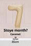 7 Year Old Caramel Number Balloon 34 Inch Sand Beige Age Balloon - 2