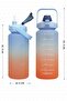Eldorado Set of 3 Bpa Free Motivational Water Bottle Blue Water Bottle, Water Bottle, Water Bottle - 6