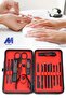 17 Pcs Nail Clippers Set Nail Care Kit Manicure Portable Set Tweezers Knife Ear Leather Bag - 5