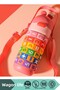 430ml Cute Eared Educational Math Flip Game Children's Steel Thermos with Straw and Strap Handle - 2