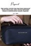 Thickened Pu Makeup Bag Large Capacity Waterproof Travel Leather Organizer Handbag - 3
