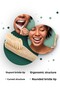 Creamy Natural Bamboo Vegan Toothbrush - Medium (medium Hard) + Stainless Steel Tongue Cleaner - 8