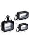 3 Piece Waterproof Premium Quality Travel, Makeup and Cosmetic Bag Black - 7