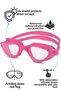 Swimmer Pro No Fog Antifog Swimming Goggles Swim Cap Set Uv Protect Swimming Pool Sea Glasses Pink - 3