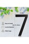 Wall - Door Number Size 15 cm - 3 mm Laser Cut Black Plexiglass Self Adhesive No -4 Four - 5