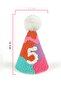 Multi Color Carnival Punch Embroidered 5 Number Funnel Birthday Clip Buckle - 3