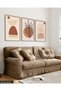 Abstract Design Bohemian Style 3 Piece Wooden Framed Painting Act