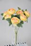 Artificial Flower 7Pcs Egg Peony Rose Bunch 45 cm Salmon