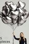 Silver Heart Set Big Heart Marriage Proposal Marriage Anniversary Valentine's Day Ornament - 3
