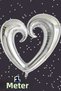 Silver Heart Set Big Heart Marriage Proposal Marriage Anniversary Valentine's Day Ornament - 2