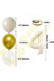 Birthday Balloon Set 🎂 |   Gold 🤍   White 🤎   Sea Sand |   Foil Balloon and Banner Including Numbers! - 2