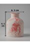 Decorative Concrete Vase Small Size - Line Patterned - 9,5X6,5 - Dry Flower - Decorative Flower Vase - 2