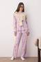 Lilac 100% Cotton New Year Themed Knitted Pajamas Set Thmaw26Pt00062