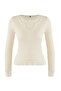Wardrobe Essentials Ekru Iç içe Görünümlü Triko Bluz-Kazak | TWOAW26KZ00022 - 5