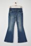 Mavi Dikiş Detaylı Düşük Bel Comfort/Esnek Flare Jeans TWOAW26JE00043 - 5