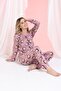طقم بيجامة نسائية شتوية من الجلد المدبوغ بأزرار أمامية - 3