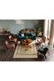 Mosso Cream Color Theme Flower Detailed Flamingo Pattern Woven Base Modern Decorative Carpet Mosso192Cream - 3