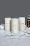 3-Piece Storage Container with Metal Vacuum Lid - Soft Touch Less Series Cream - Large Size