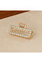 Shiny Stone Rectangular Metal Hair Clip 7 cm – Stylish and Elegant Bun Clip - 3