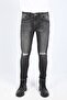 Black Ripped Skinny Fit Men's Jean Trousers