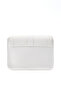 White Shk127 Faux Leather Inner Zipper Pocket Snap Closure Hand, Arm and Shoulder Bag - 3