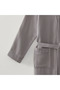 Alessa Men's Pique Bathrobe 100% Organic Cotton Jacquard Gray - 3