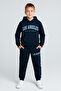 3İplik Hooded Unisex Children's 2-Piece Set with Bottom and Top Pockets