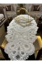 Luxury Runner Living Room Coffee Table Tablecloth French Laced Dowry (WHITE)1pc New Runner (133X45CM) - 2