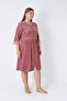Women's Plus Size Bamboo Micro Fabric Zippered Stylish Velvet Dress - B 3455 - 4