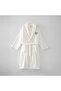 Ayliz Men's Bathrobe 100% Organic Cotton Embroidered Cream