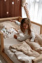 Muslin Single Duvet Cover Set (150X200) |   Line Series - Beige - 5