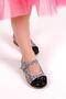 Silver Sequin Buckle Girls' Shoes