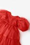 Girl's Tulle Dress with Red Skirt and Belt - Casey - 7