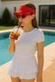 Unisex Visor Red Tenisci Visor Hat with Uv Protection - 6