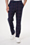 Cotton Pocket Plaid Printed Elastic Waist Stylish and Comfortable Men's Pajama Bottoms