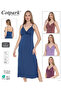 Women's Viscose Elastane Fabric Long Nightgown 18231