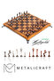 Mc55 Limited Edition Metal Chess Set 30X30Cm |   Real Beech Wood Board |   Ancient Stones