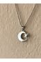 Moon Star 316L Steel Chain Steel Pendant Silver Gray Color Stainless 55cm - 8