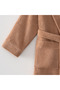 Ecosoft New Women's Bathrobe 100% Organic Cotton Dobby Terra - 4