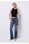 Regular Fit Women's Indigo Jean Trousers - 3