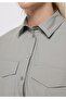Regular Fit Shirt Neck Plain Women's Green Long Sleeve Shirt - 4